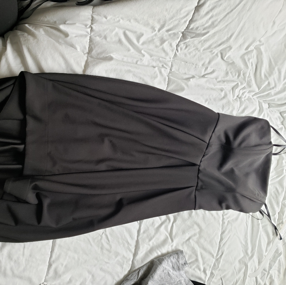 A black formal dress